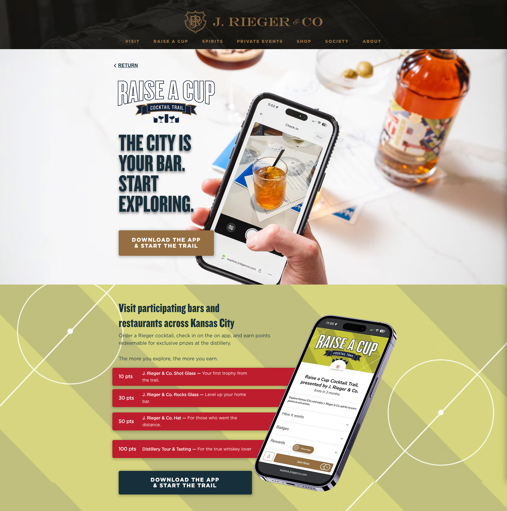 J. Rieger & Co: Microsite: Raise A Cup