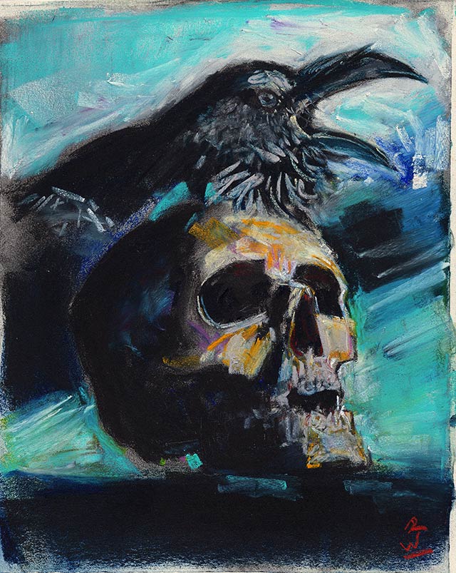 Demo: The Raven (Pastel on board)